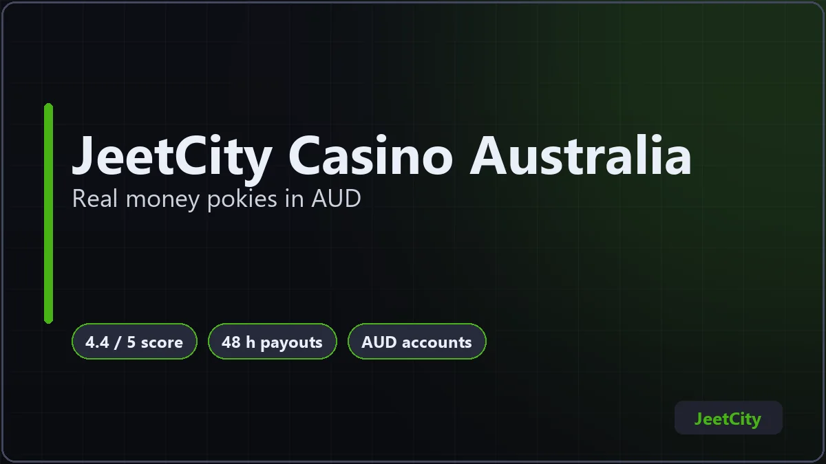JeetCity Casino Australia lobby overview with AUD balance