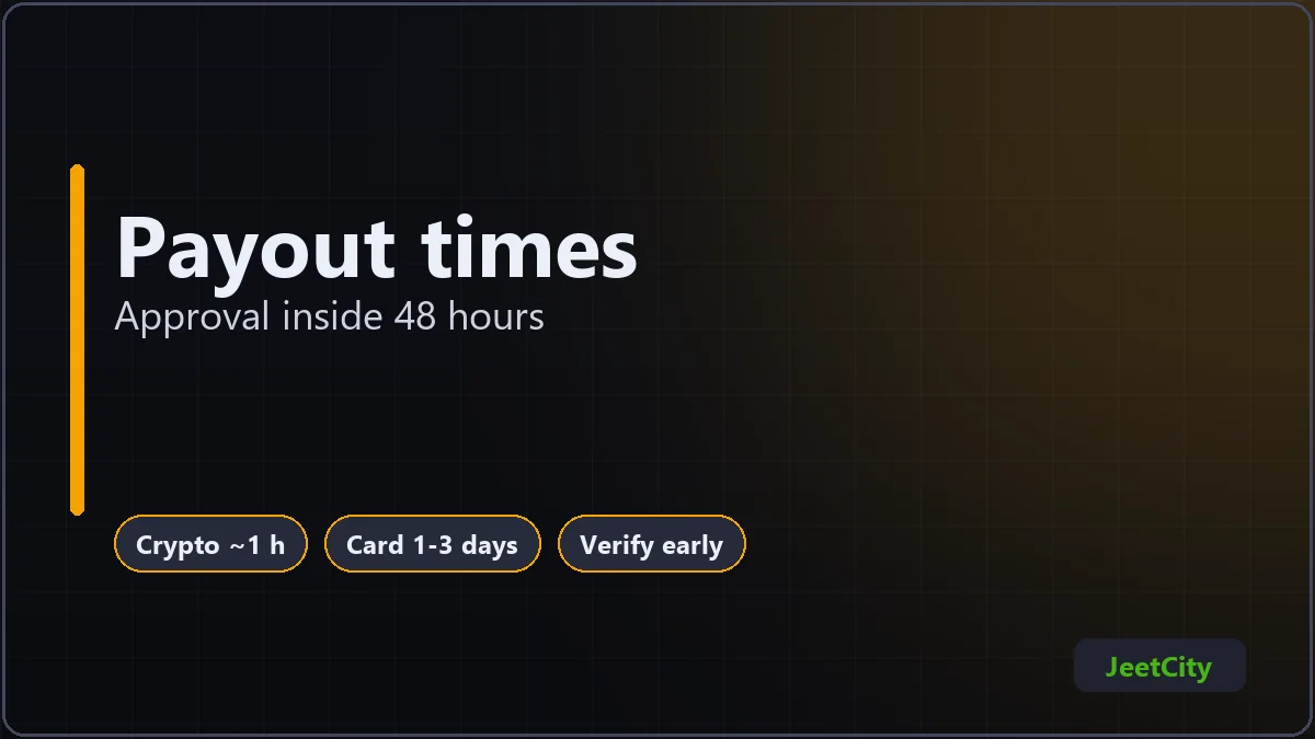 JeetCity withdrawal approval window and payout speed